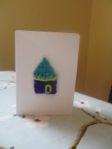 Crochet house greeting card